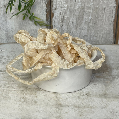 Crinkle Ribbon - Cream