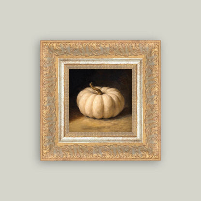 Moody White Pumpkin Print