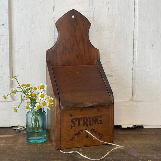 Wooden String Holder Box