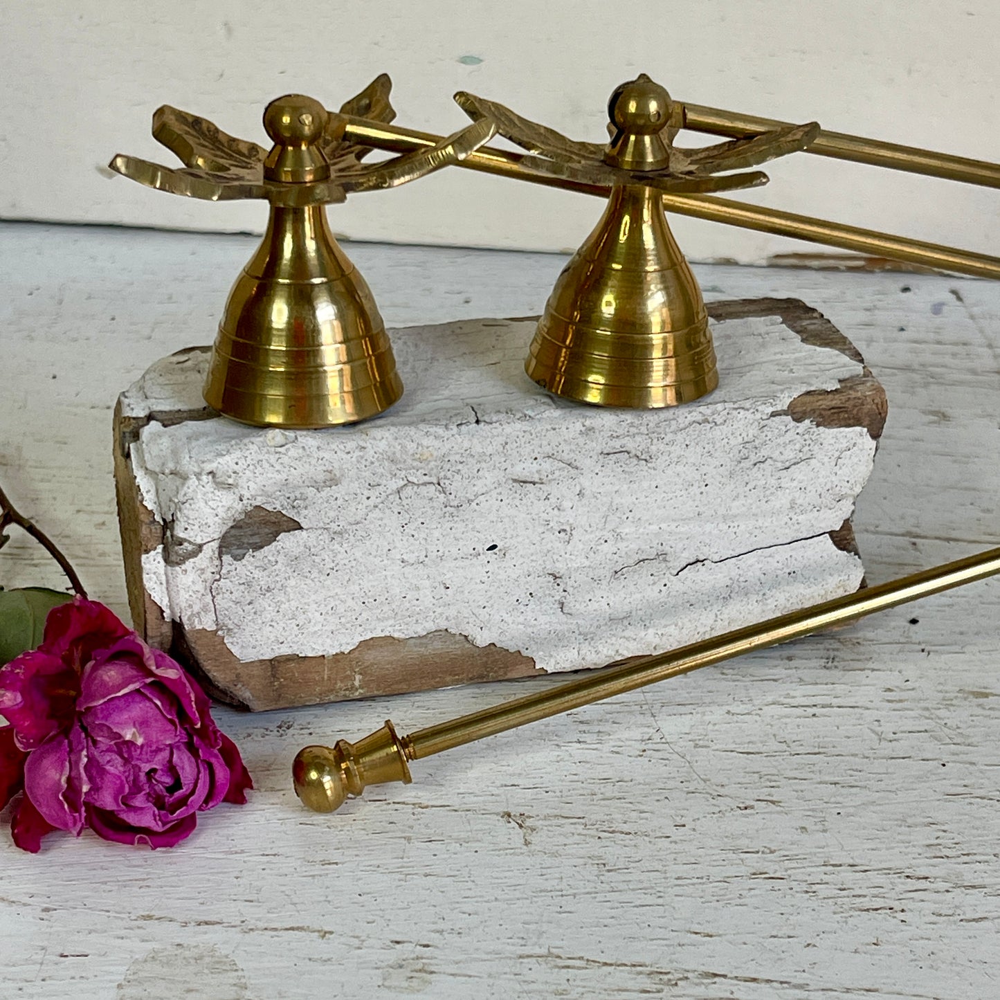 Brass Candle Snuffer - Leaf