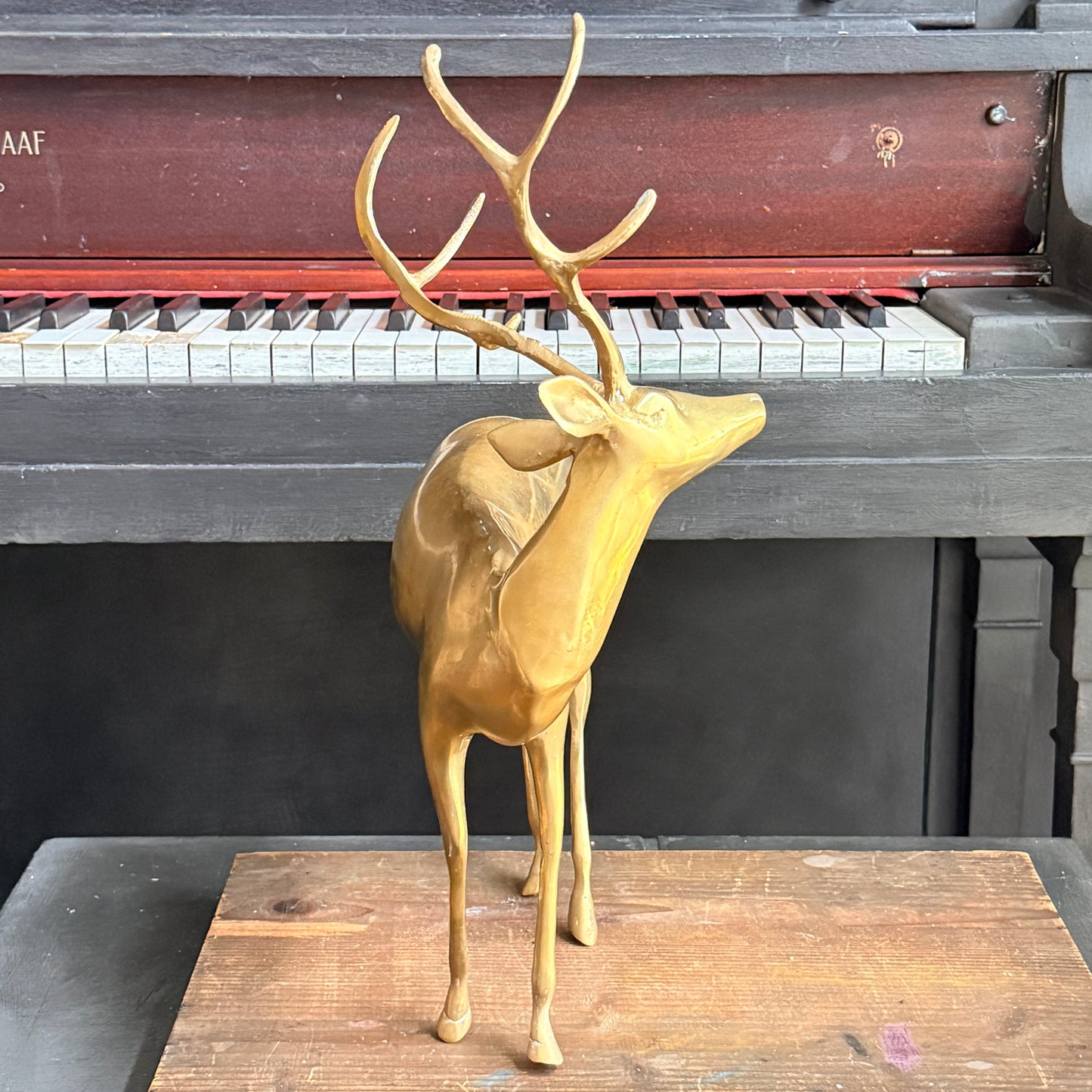 Vintage Brass Stag