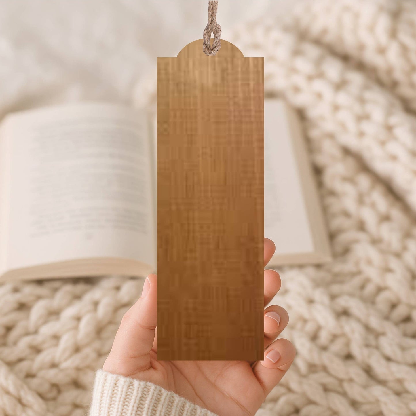 Wood Bookmark Blush Floral