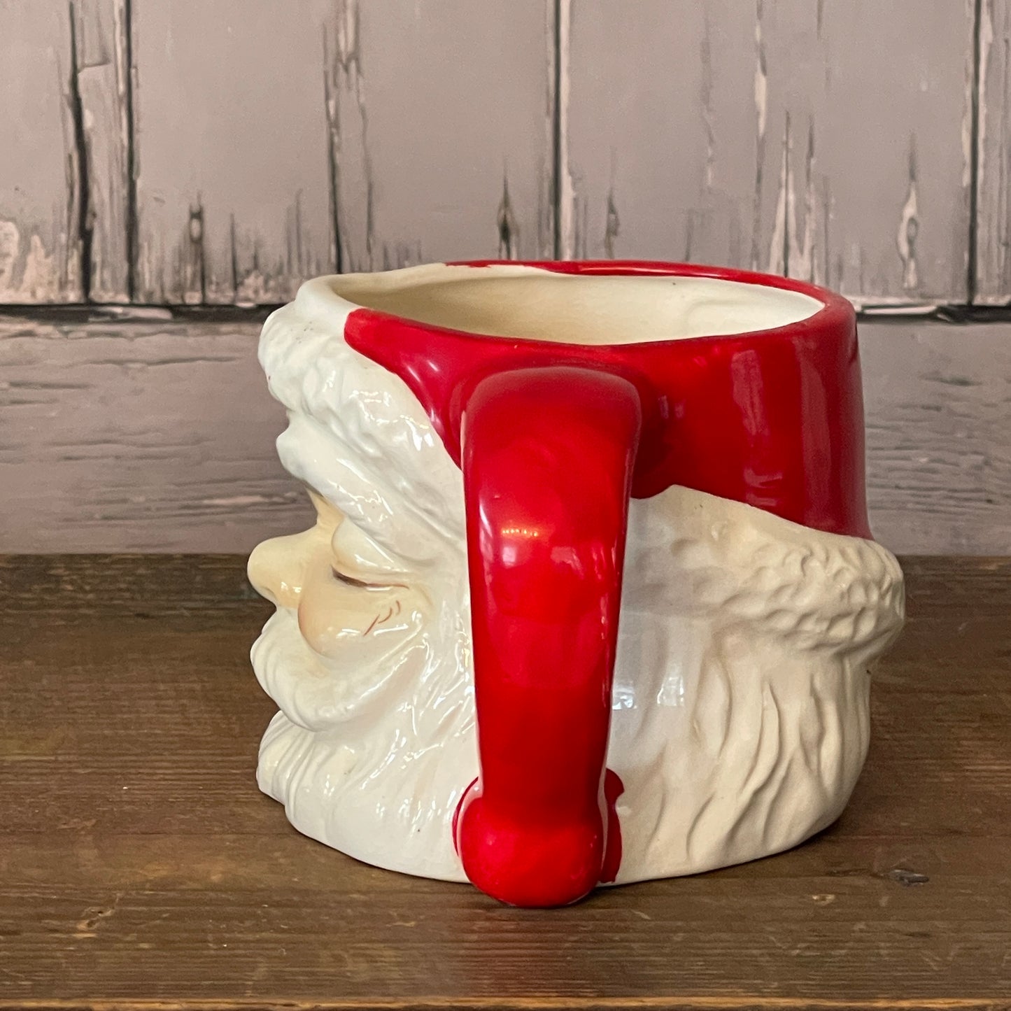 Vintage Santa Mug - Rhinestone Eye