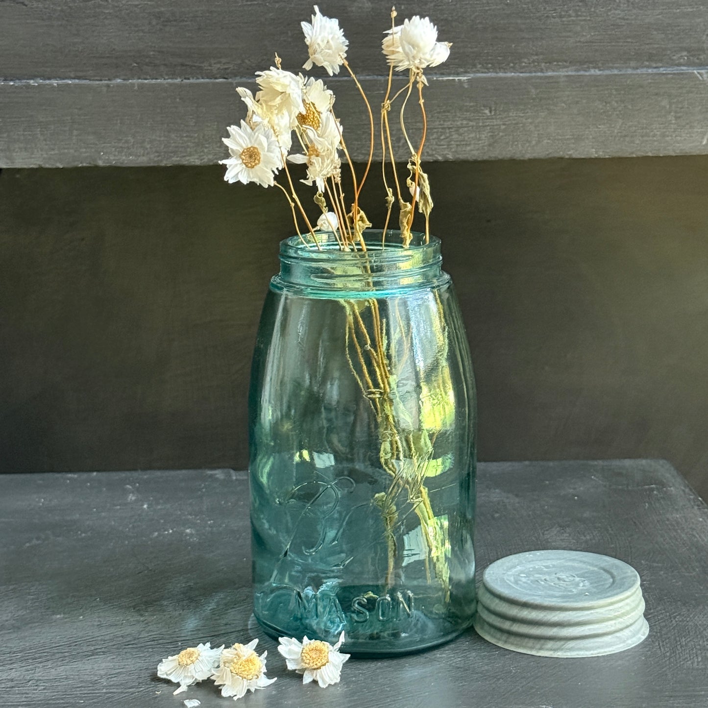 Antique Aqua Ball Jar
