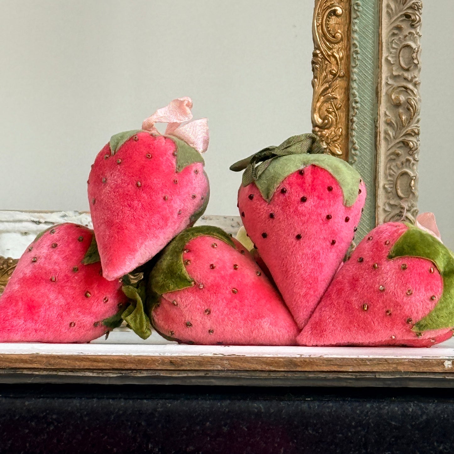 Velvet Strawberries - Bright Pink