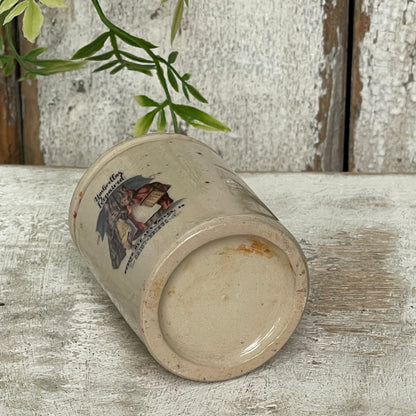 Stoneware Pot -Umbrella Bunnies