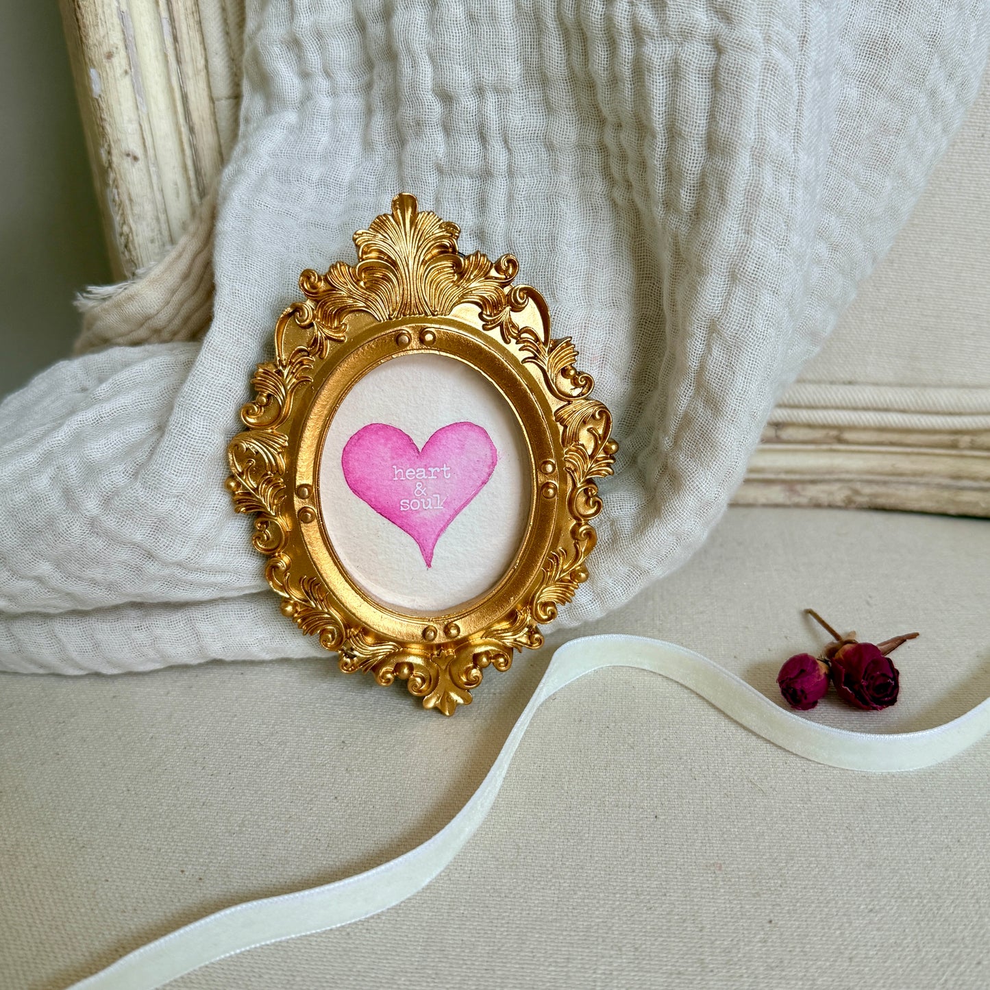 Conversation Heart Mini Watercolor - Heart & Soul