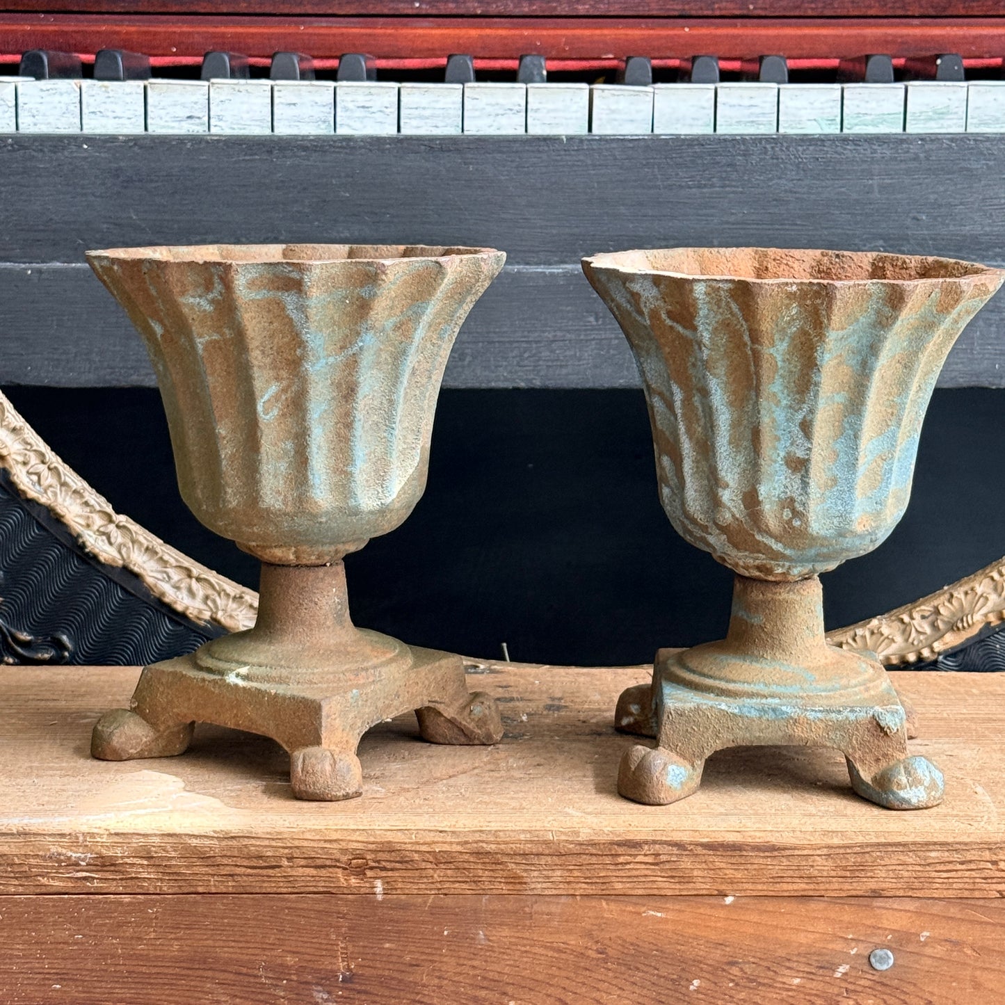 Pair of French-Style Cast Urn Planters
