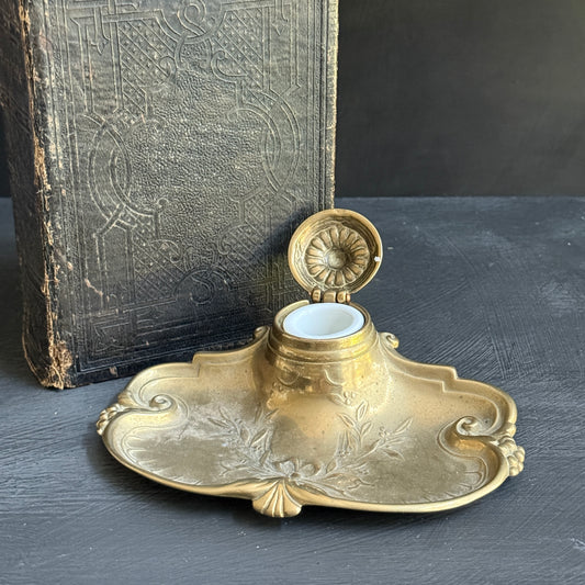 Brass Inkwell Stand