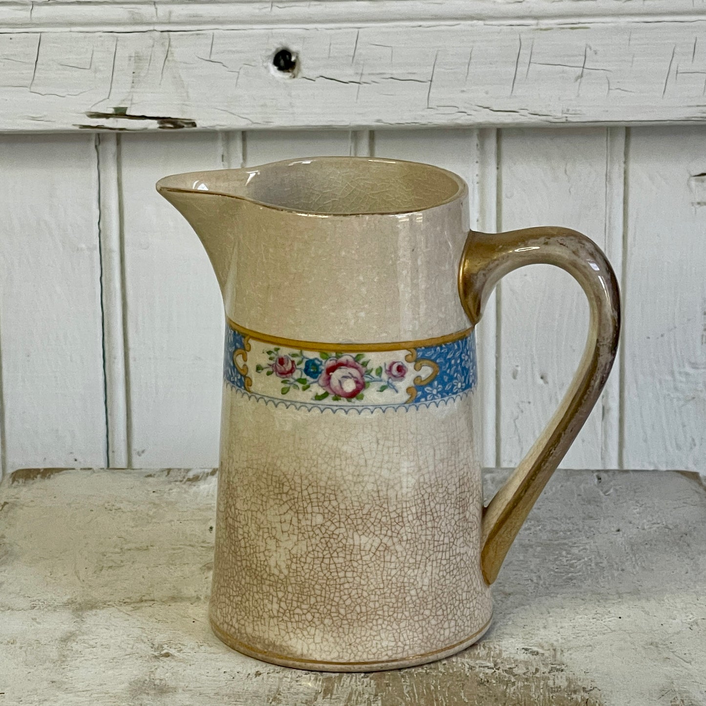 Stained Petite Floral Pitcher