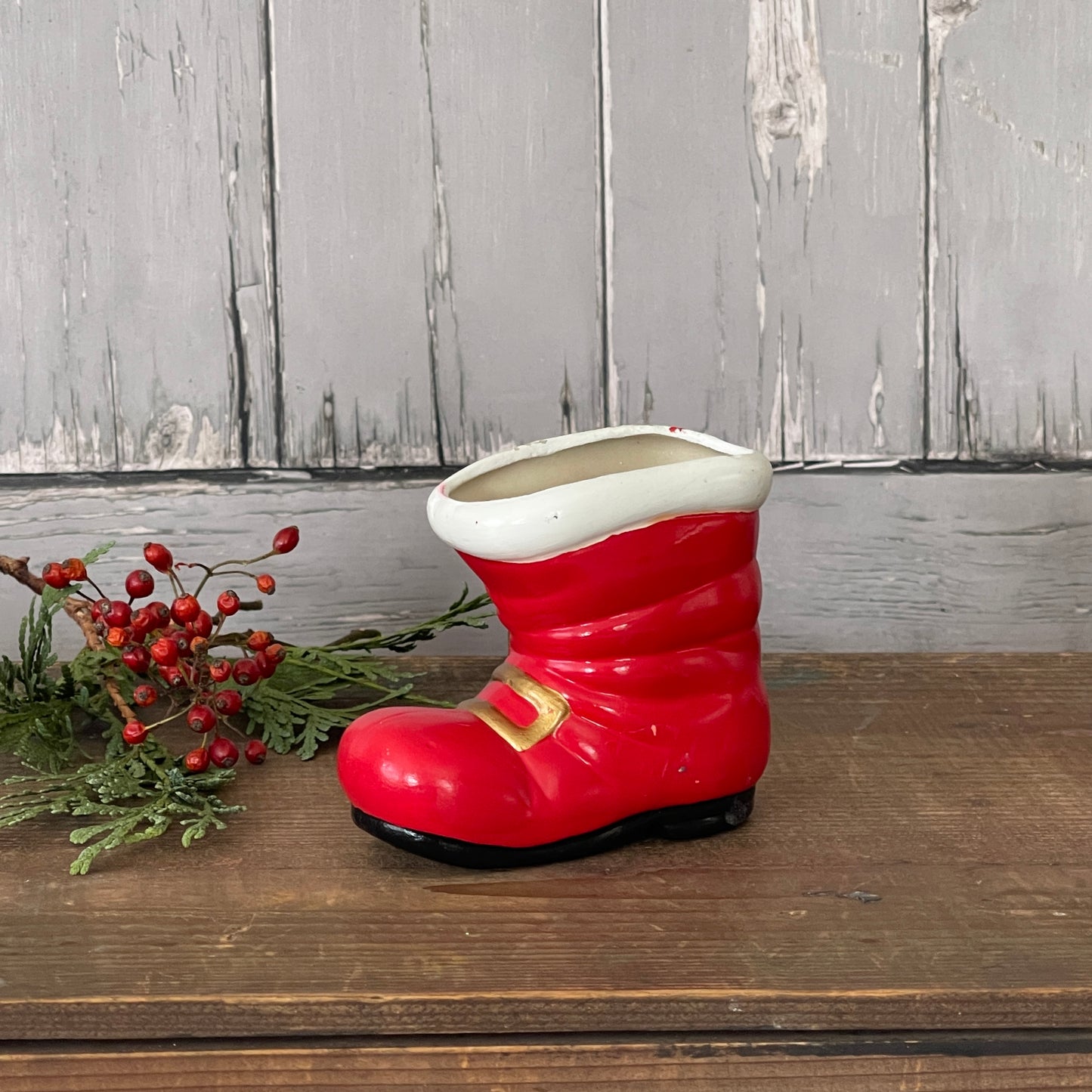 Ceramic Santa Boots