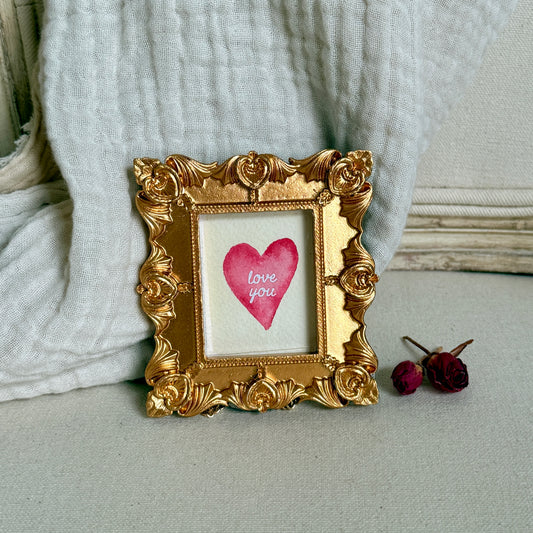 Conversation Heart Mini Watercolor-Love You