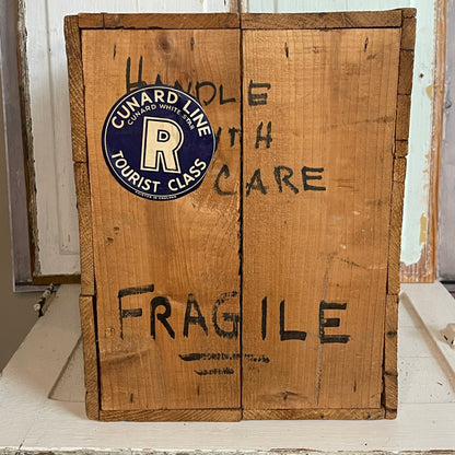 Vintage Cunard Shipping Crate