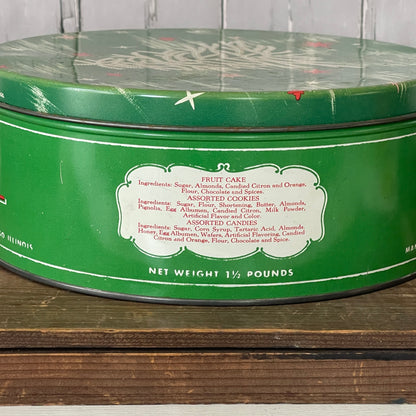 Vintage Christmas Tree Cookie Tin