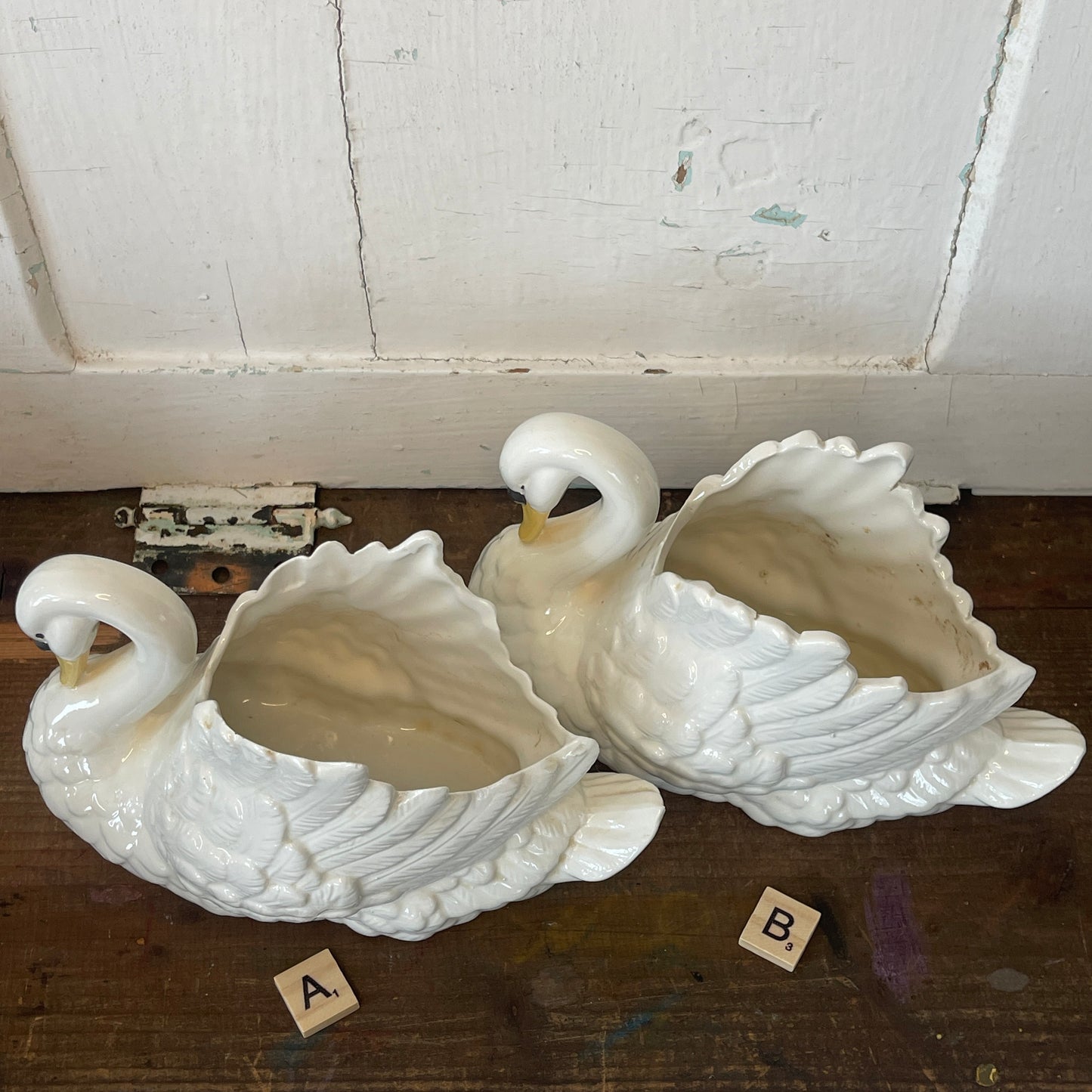 Vintage Ceramic Swan Planter