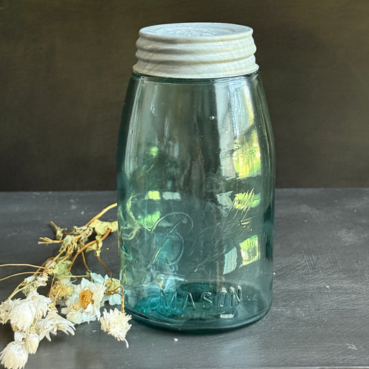 Antique Aqua Ball Jar