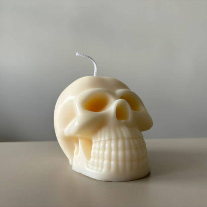 White Skull Candle