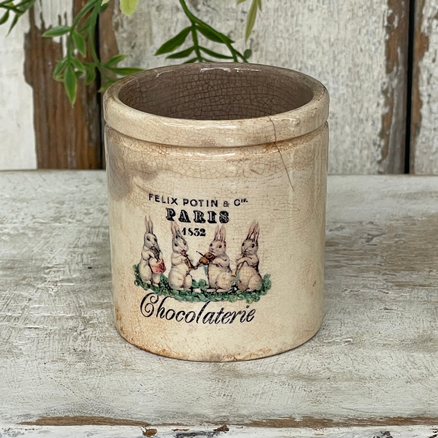 Ironstone Pot -Felix Potin Chocolaterie