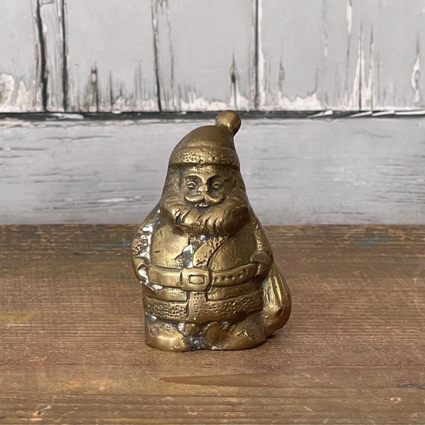 Vintage Brass Santa Claus