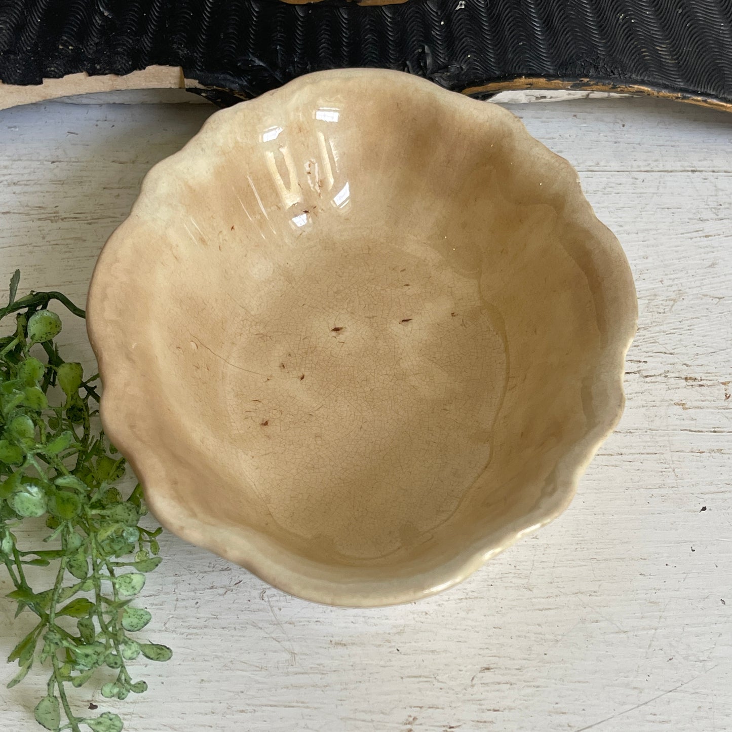 Antique Ironstone Oval Serving Bowl