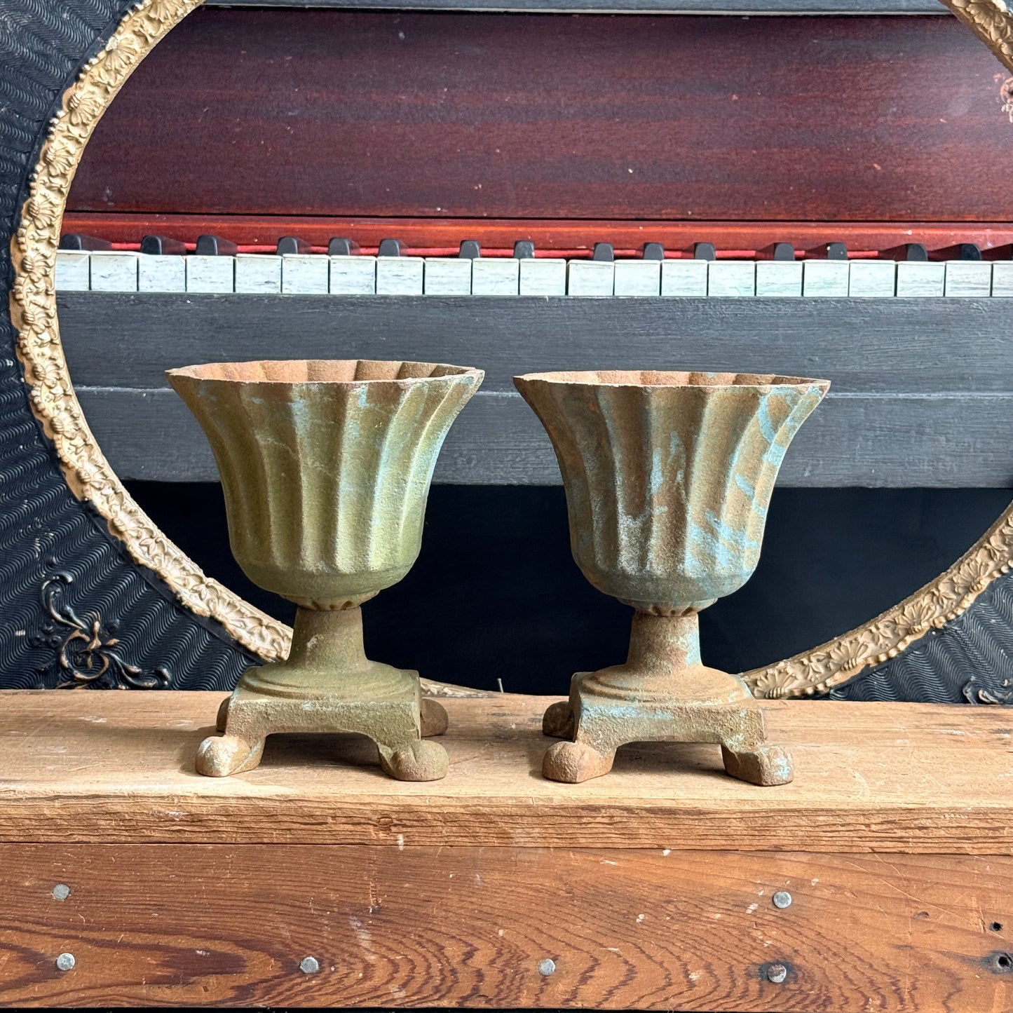 Pair of French-Style Cast Urn Planters