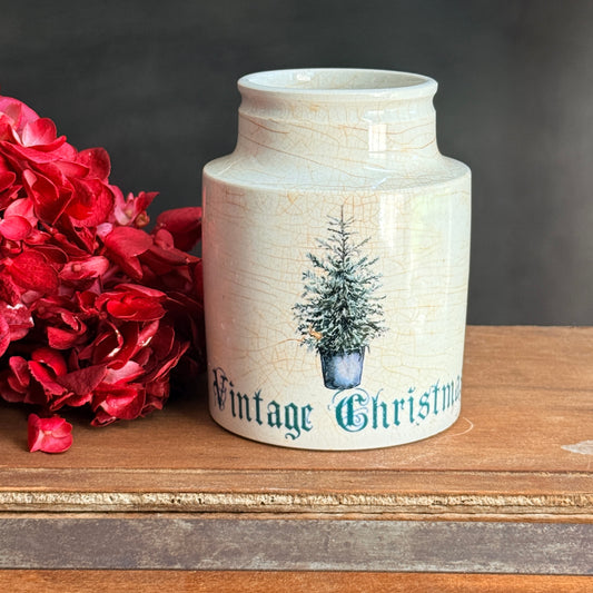 Ironstone Crock - Vintage Christmas