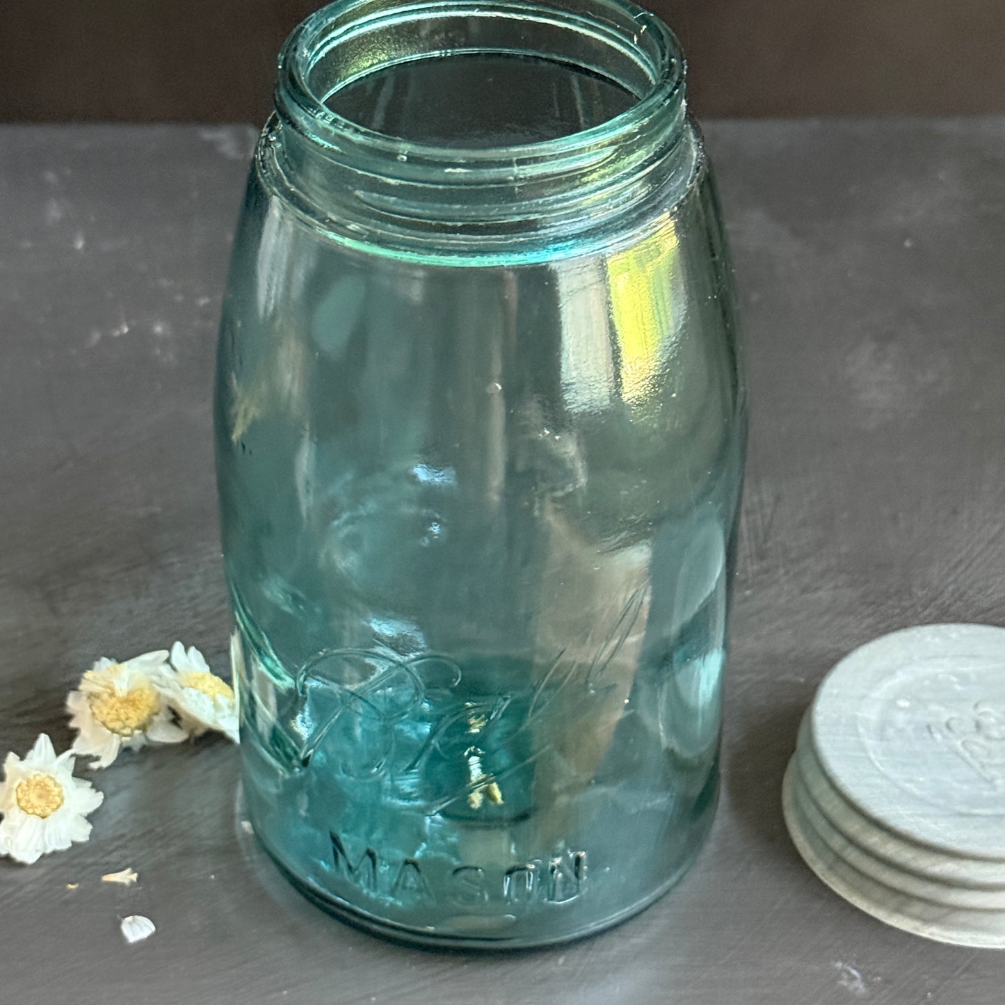 Antique Aqua Ball Jar