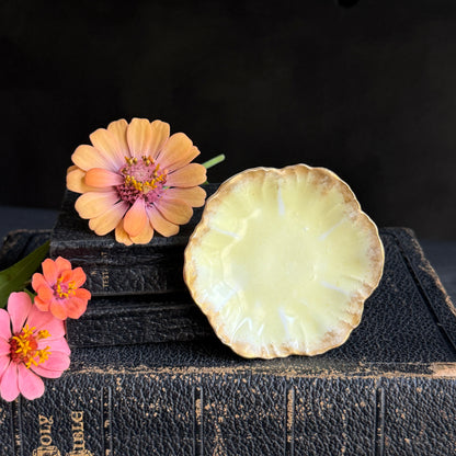 Limoges Yellow & Gold Butter Pat