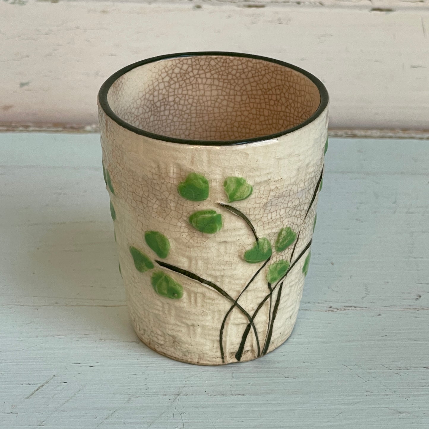 Shamrock Basket Weave Cup