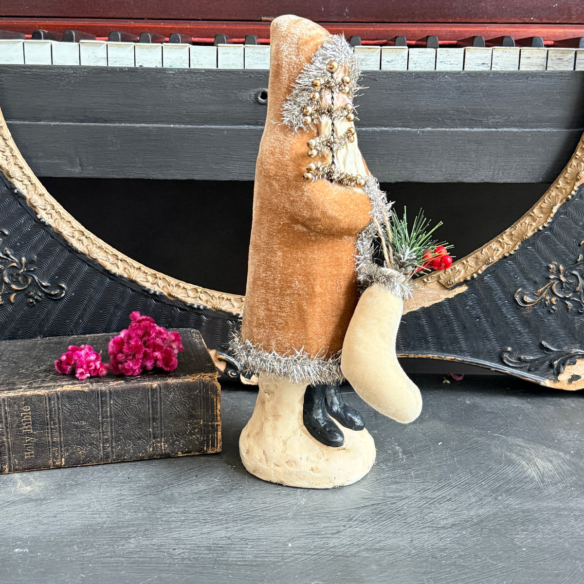 Fawn Velvet Belsnickle Santa