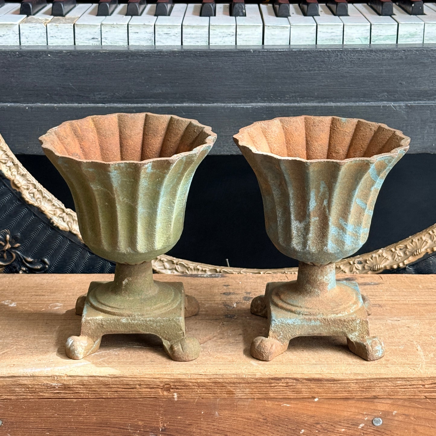 Pair of French-Style Cast Urn Planters