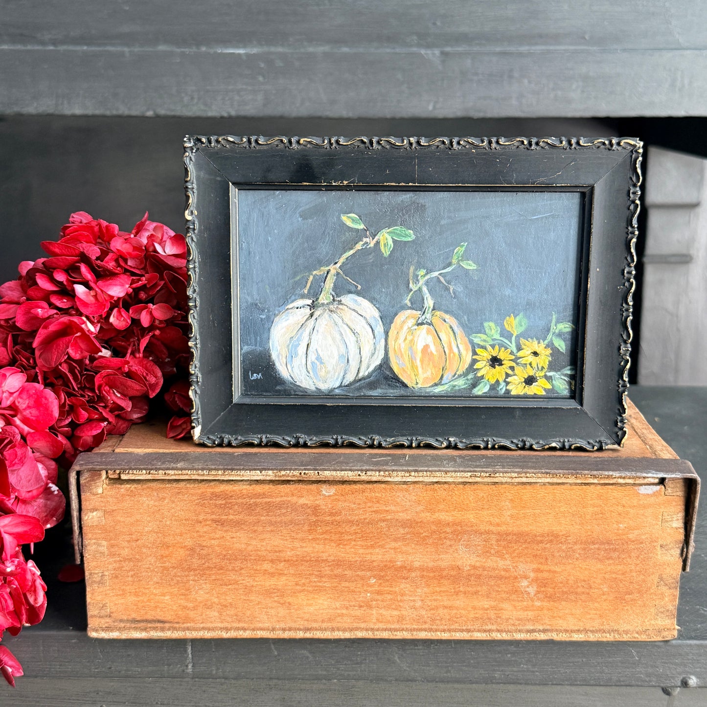 Heirloom Pumpkins & Sunflowers - Original Painting