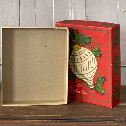 Vintage Christmas Card Box-Ornament Design