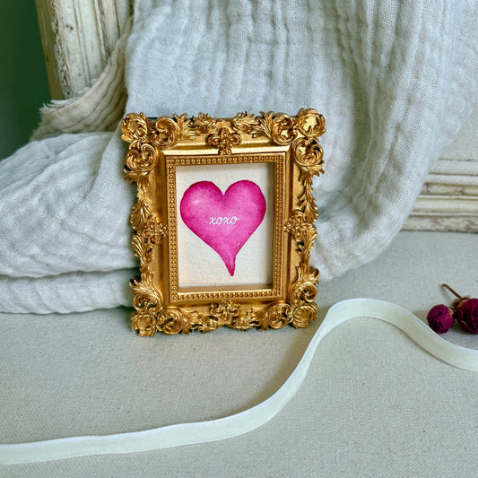 Conversation Heart Mini Watercolor-XOXO