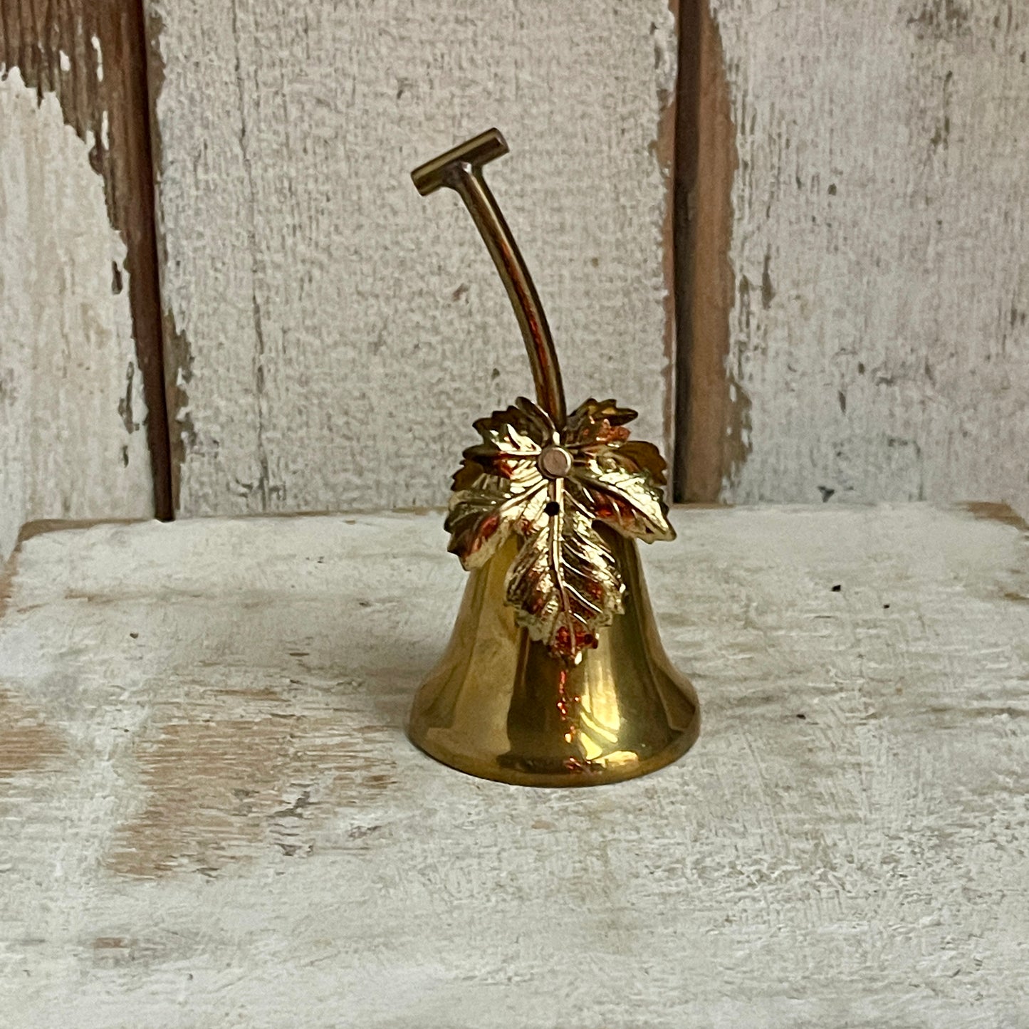 Brass Bell - Acorn Leaf