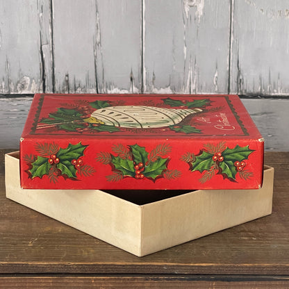 Vintage Christmas Card Box-Ornament Design