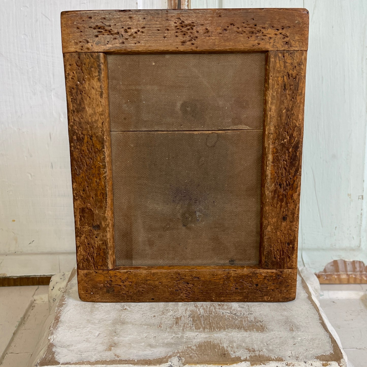 Antique Wood Contact Print Frame