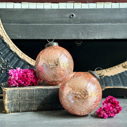Pink Ball Glass Ornament
