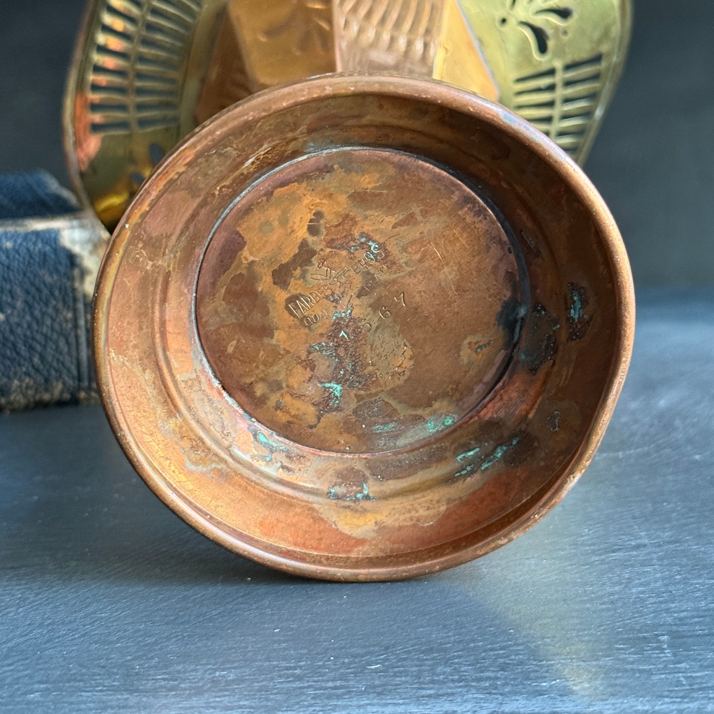 Copper Bridal Basket Vase