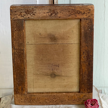 Antique Wood Contact Print Frame