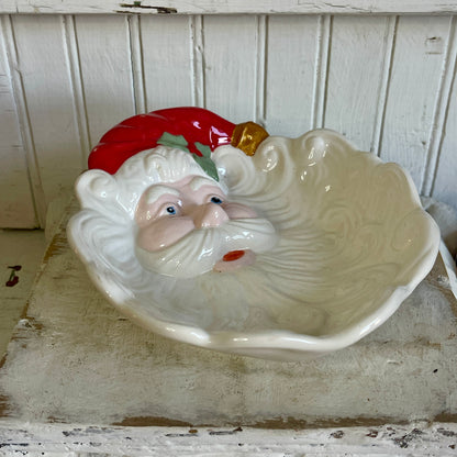 Vintage Ceramic Santa Dish