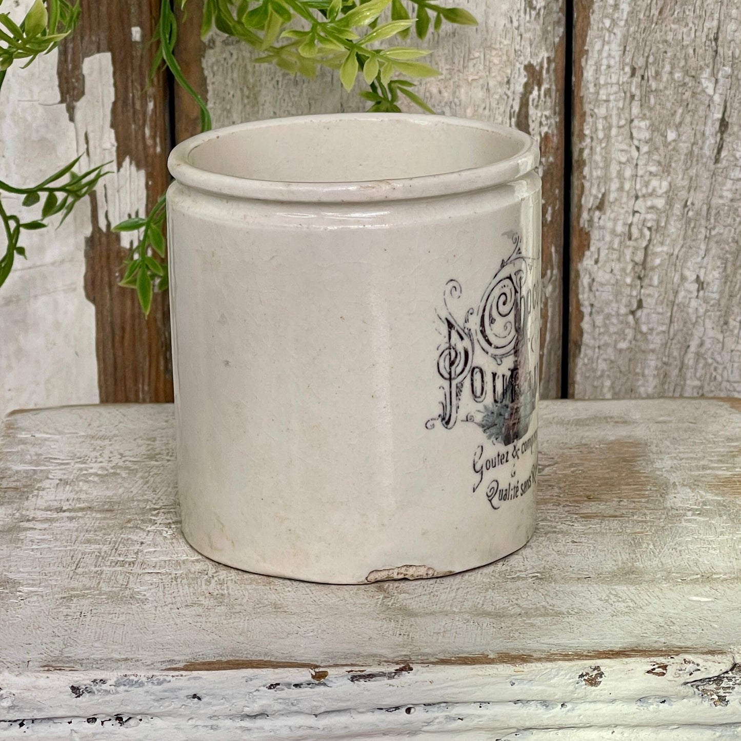 Ironstone Pot -Chocolat Poulain