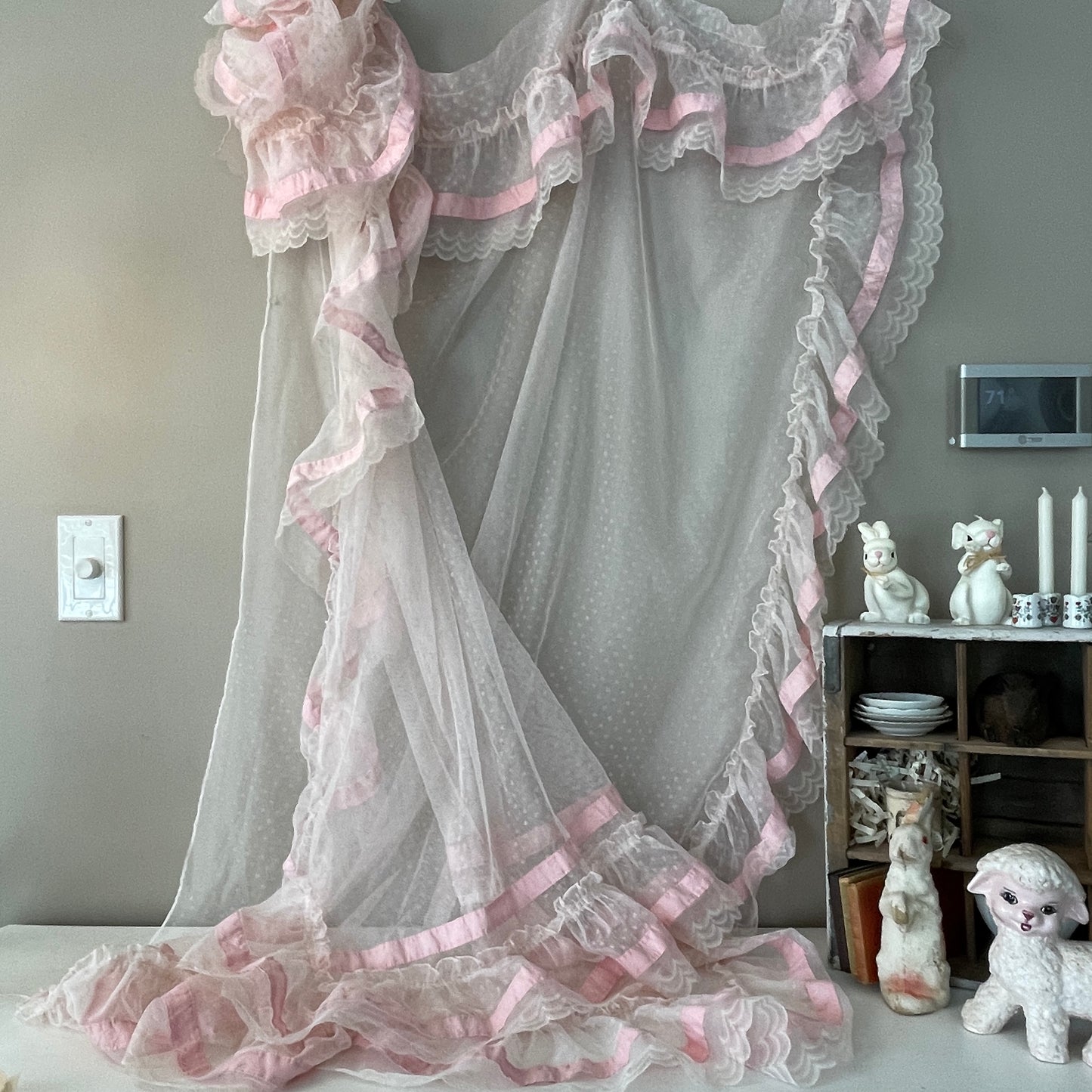 Vintage Pink Curtains