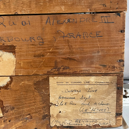 Vintage Cunard Shipping Crate