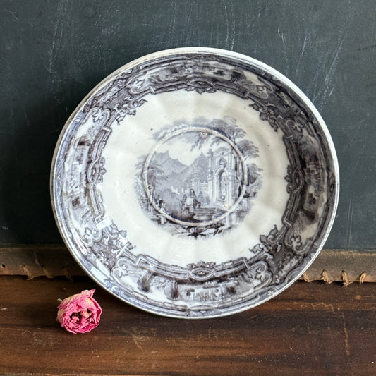 Antique Mulberry Transferware Bowl