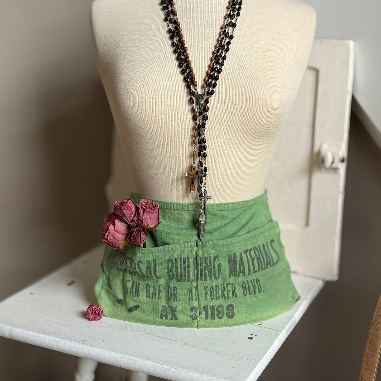Vintage Green Nail Apron