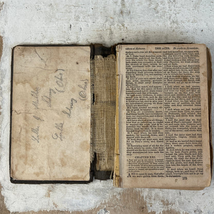 Antique Pocket Bible Book