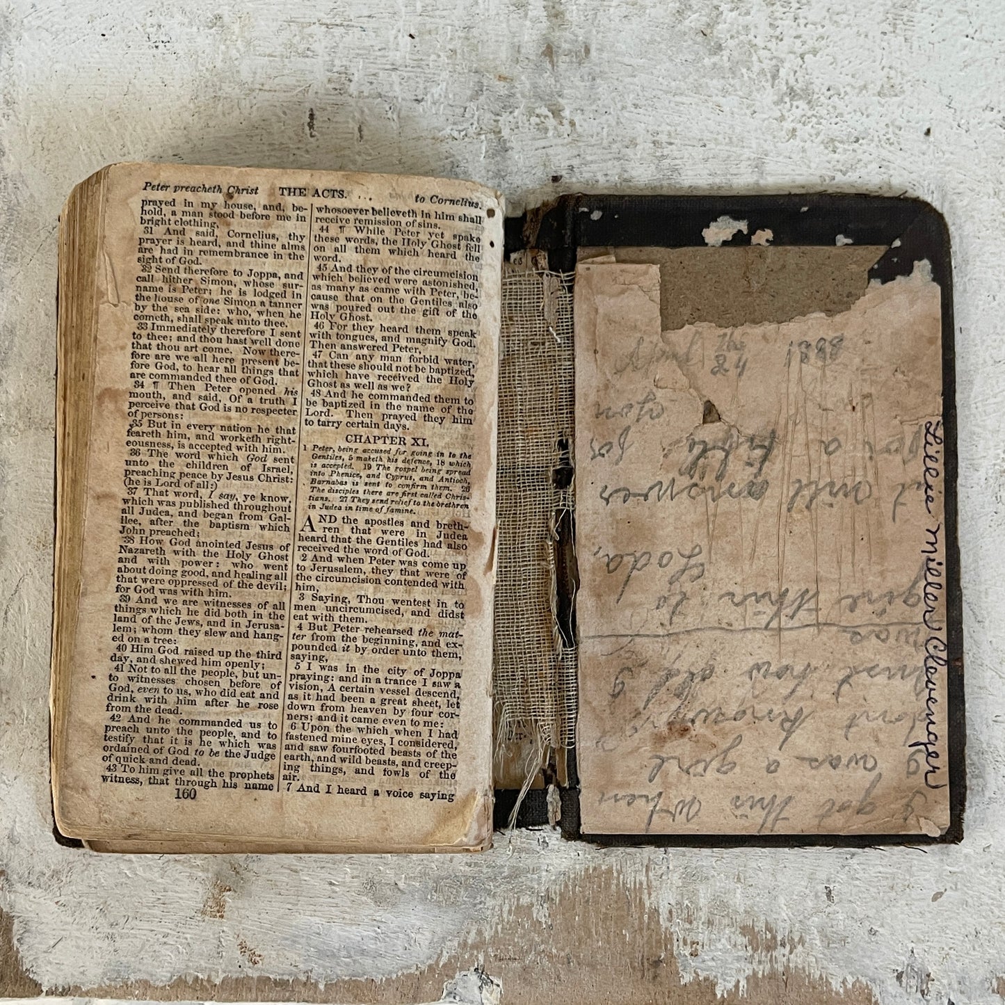 Antique Pocket Bible Book