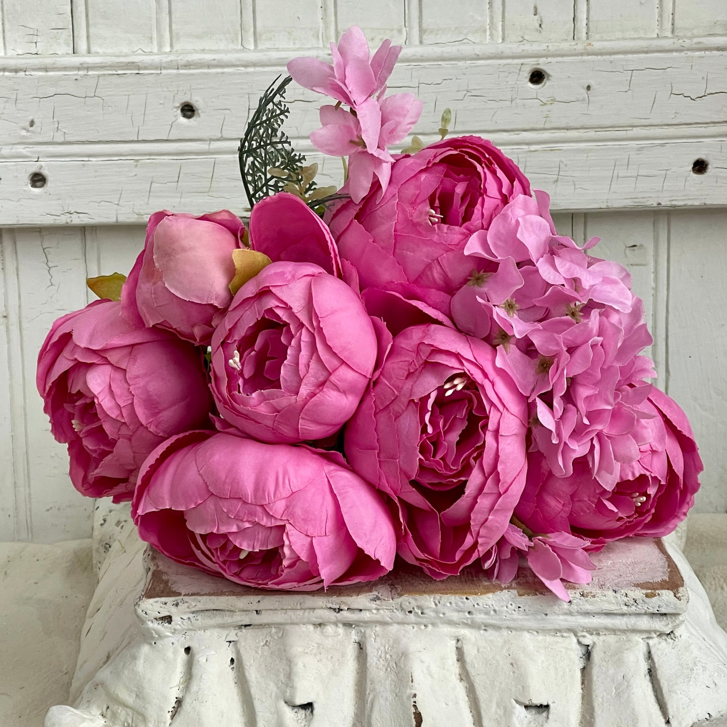 Faux Peony Bouquet - Orchid Pink