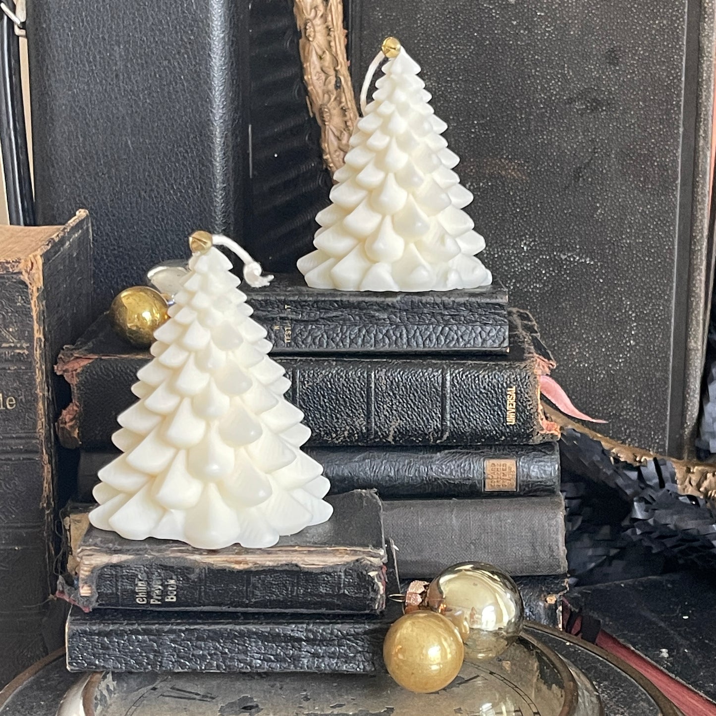 Traditional Wide Christmas Tree Candles Set - Ivory